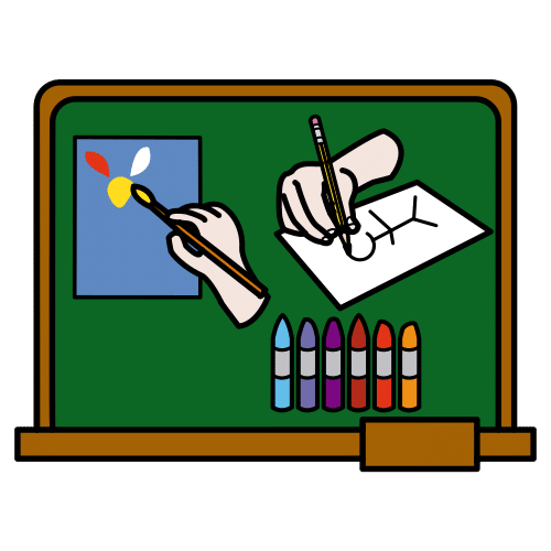 Pictograma de educación plástica y visual para niños con TEA