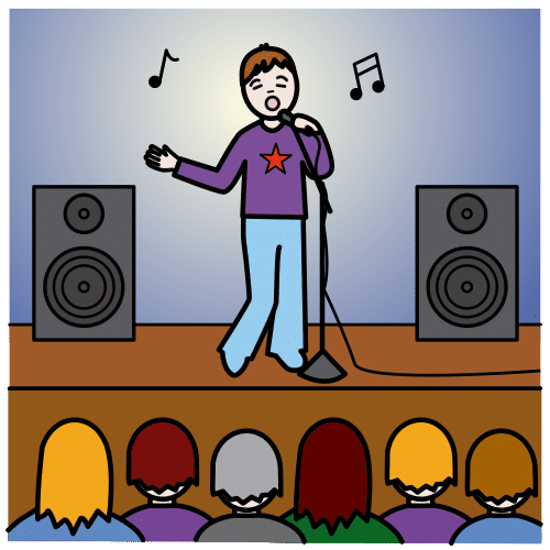 Pictograma de concierto para niños con TEA