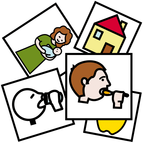 Pictograma de pictogramas para niños con autismo y TEA