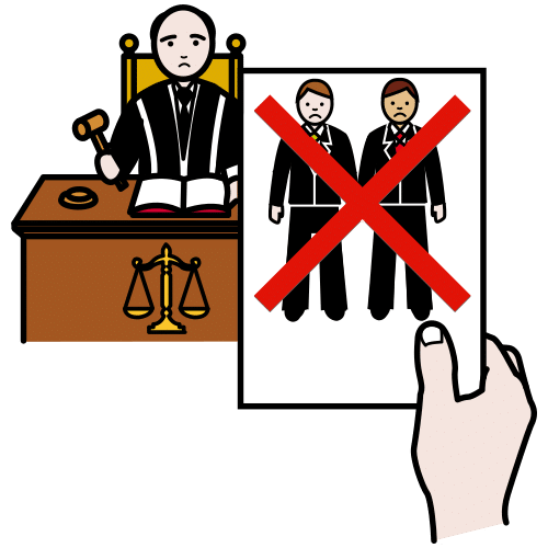Pictograma de demanda de divorcio para niños con TEA