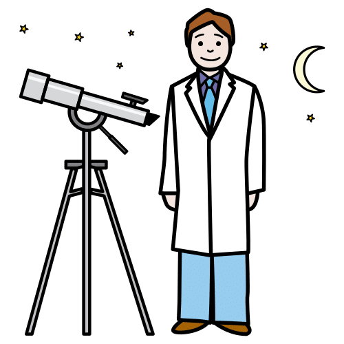 Pictograma de astrónomo para niños con TEA