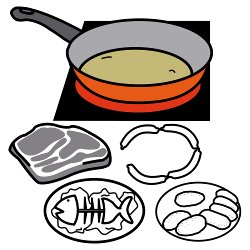 Pictograma de frito para niños con TEA