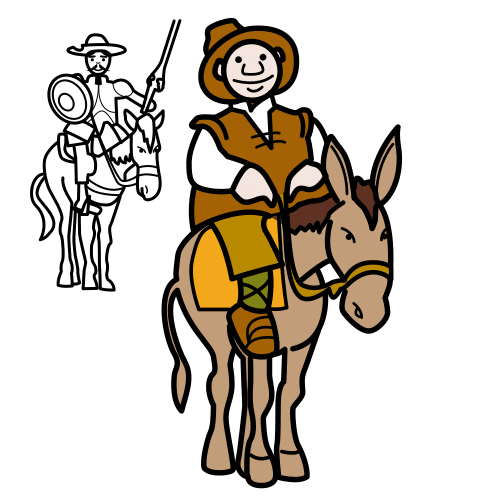 Pictograma de Sancho Panza para niños con autismo y TEA