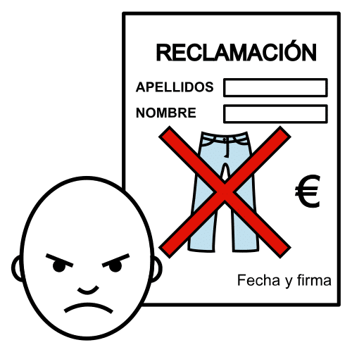 Pictograma de reclamación para niños con TEA