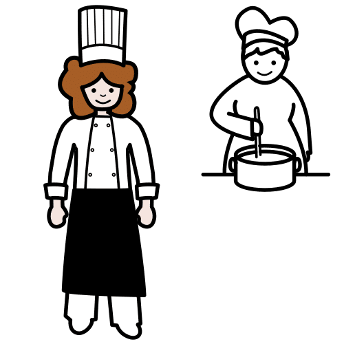 Pictograma de chef para niños con autismo y TEA
