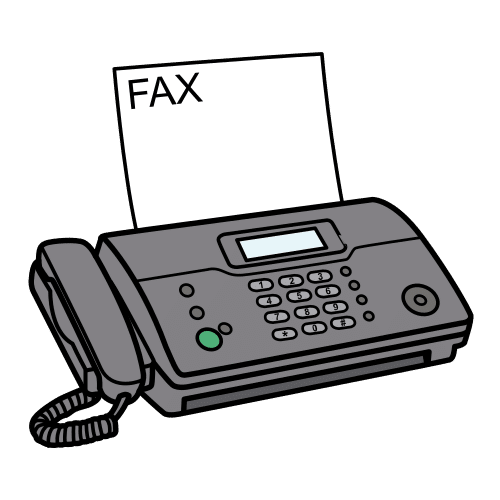 Pictograma de fax para niños con autismo y TEA