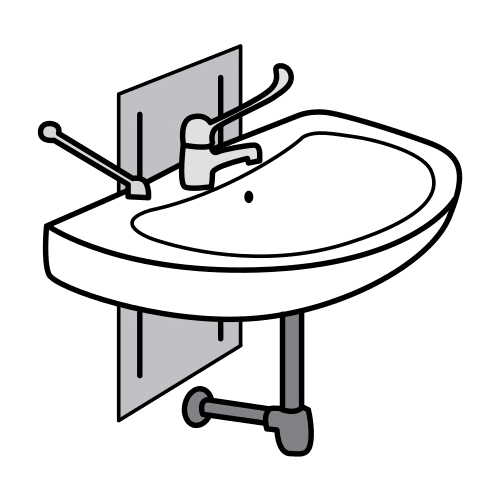 Pictograma de lavabo para niños con TEA