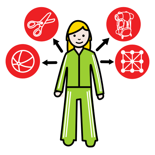Pictograma de técnica superior de actividades específicas para niños con autismo y TEA