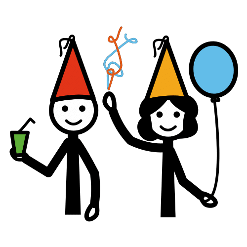 Pictograma de celebrar para niños con TEA