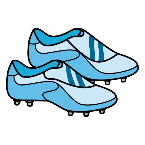Pictograma de botas de fútbol para niños con TEA