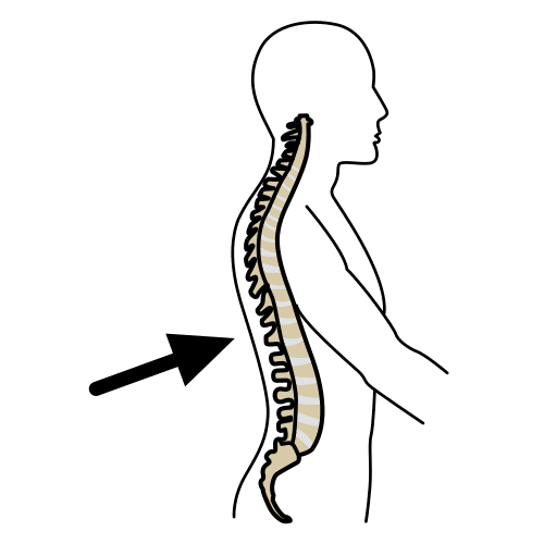 Pictograma de columna vertebral para niños con TEA