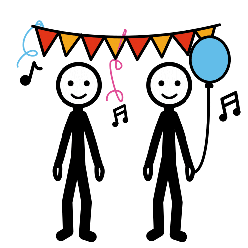Pictograma de celebrar para niños con TEA