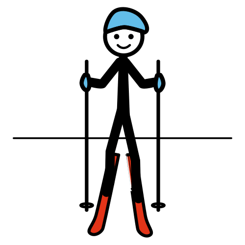 Pictograma de esquiar para niños con autismo y TEA