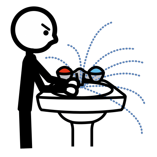 Pictograma de jugar con el agua para niños con autismo y TEA
