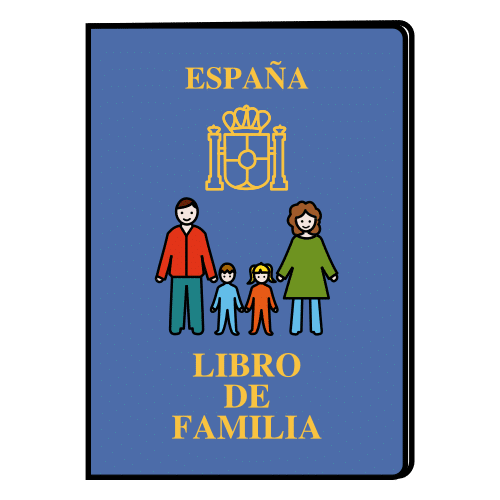 Pictograma de libro de familia para niños con autismo y TEA