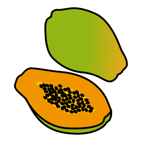 Pictograma de papaya para niños con autismo y TEA