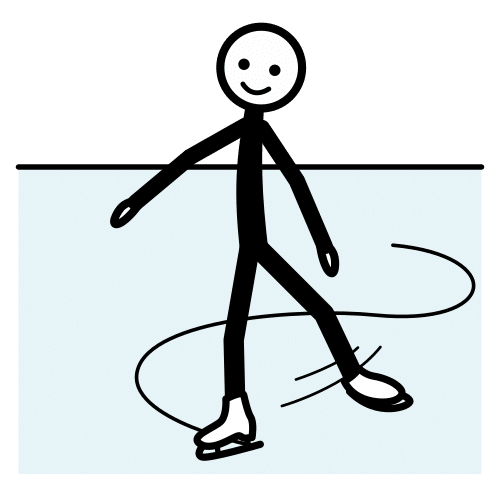 Pictograma de patinar para niños con autismo y TEA