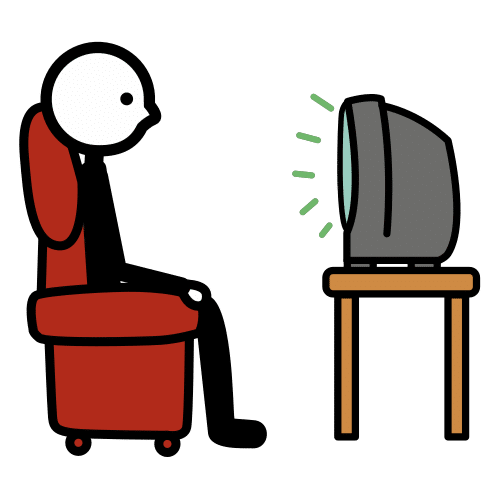 Pictograma de ver la televisión para niños con autismo y TEA