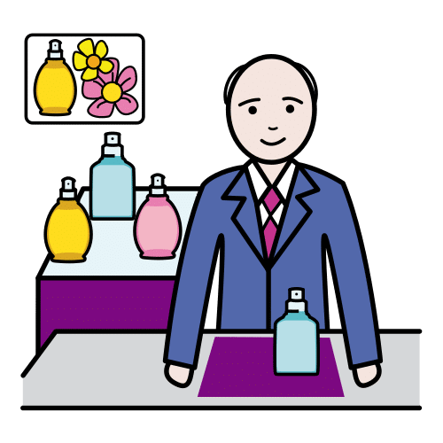 Pictograma de perfumero para niños con TEA