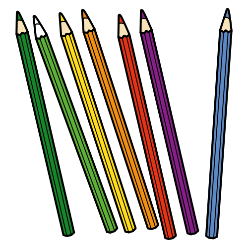 Pictograma de pinturas de colores para niños con autismo y TEA