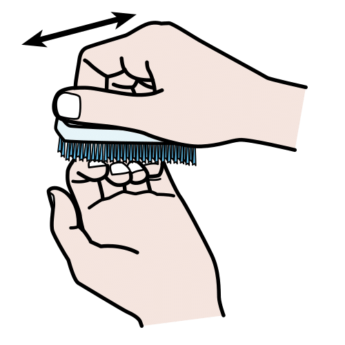 Pictograma de cepillar las uñas para niños con TEA