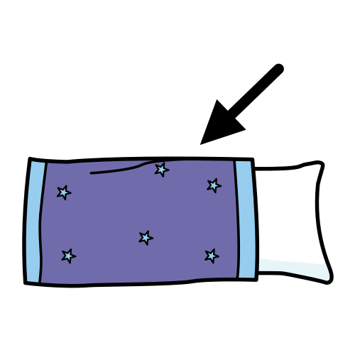 Pictograma de funda para niños con autismo y TEA