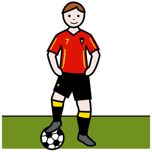 Pictograma de futbolista para niños con TEA
