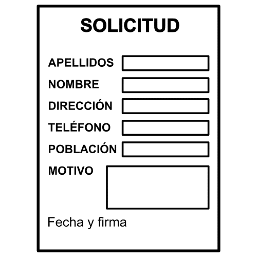 Pictograma de solicitud para niños con autismo y TEA