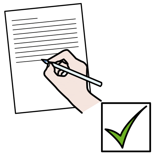 Pictograma de correcto para niños con TEA