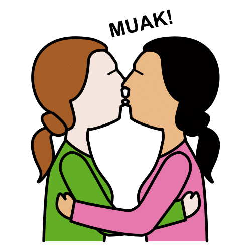 Pictograma de beso para niños con autismo y TEA