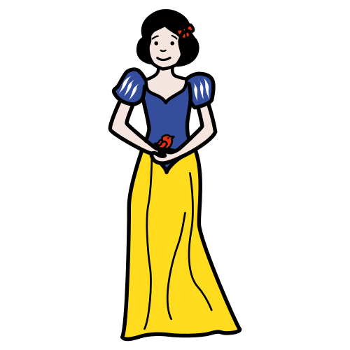 Pictograma de Blancanieves para niños con autismo y TEA
