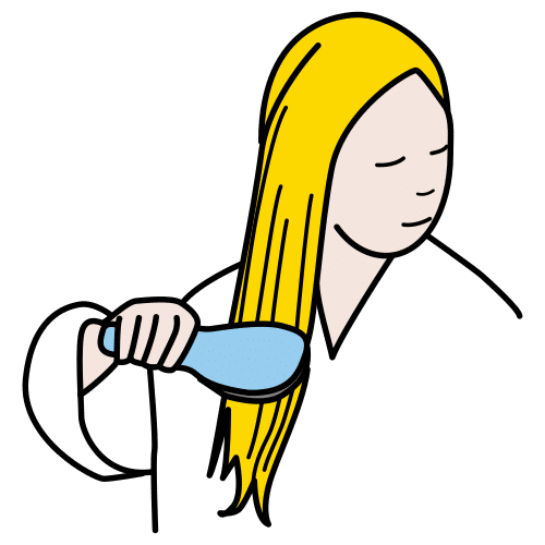 Pictograma de cepillar el pelo para niños con TEA