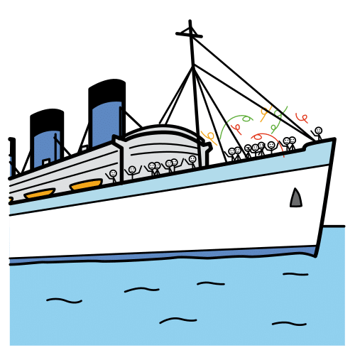 Pictograma de crucero para niños con autismo y TEA