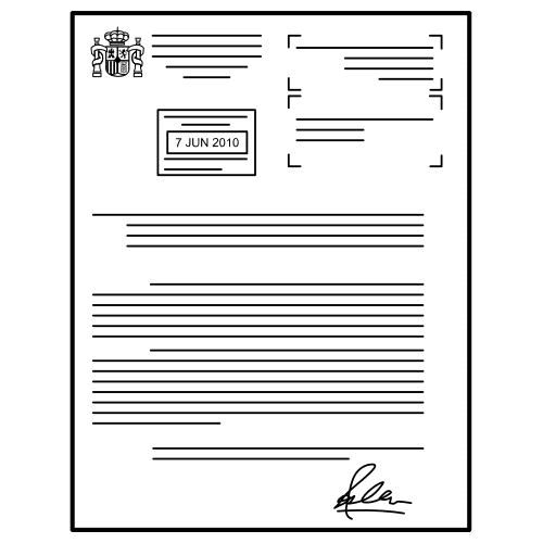 Pictograma de documento para niños con autismo y TEA