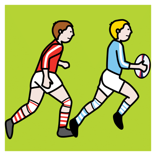 Pictograma de rugby para niños con autismo y TEA