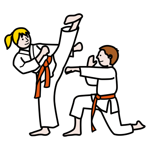 Pictograma de karate para niños con TEA