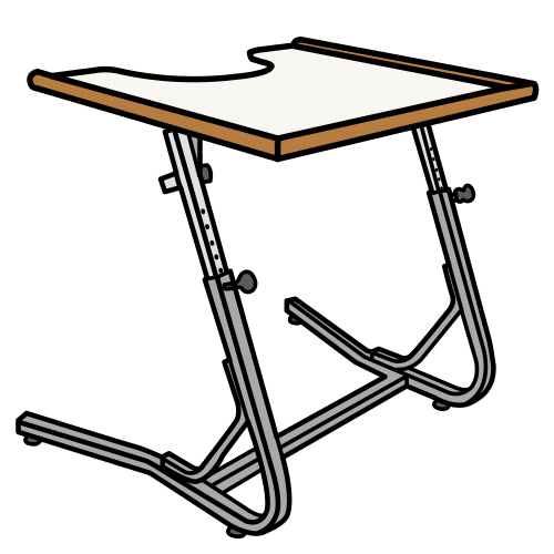 Pictograma de mesa adaptada para niños con autismo y TEA