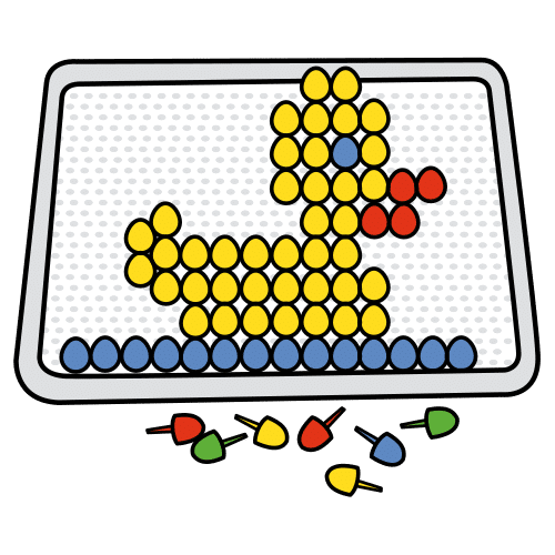 Pictograma de juego de los pinchitos para niños con TEA