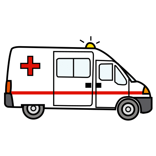 Pictograma de ambulancia para niños con autismo y TEA