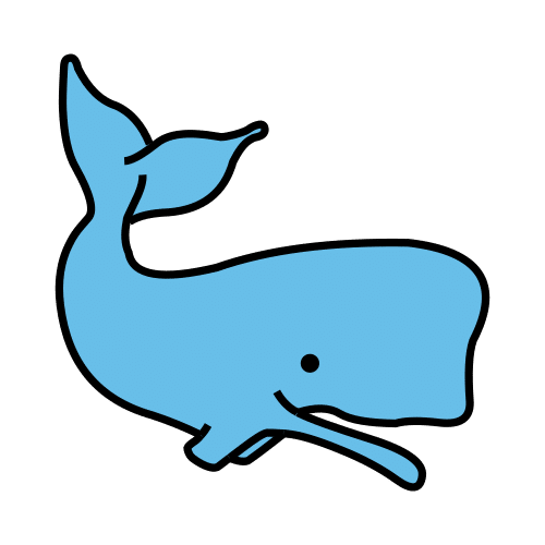 Pictograma de ballena para niños con autismo y TEA