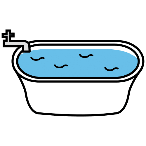 Pictograma de bañera para niños con TEA
