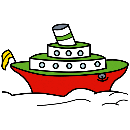 Pictograma de barco para niños con autismo y TEA