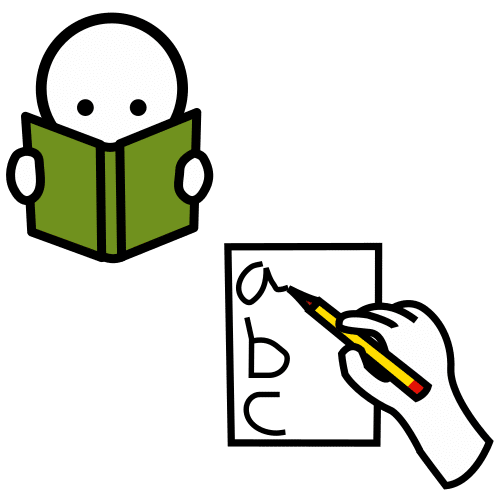 Pictograma de lectoescritura para niños con autismo y TEA