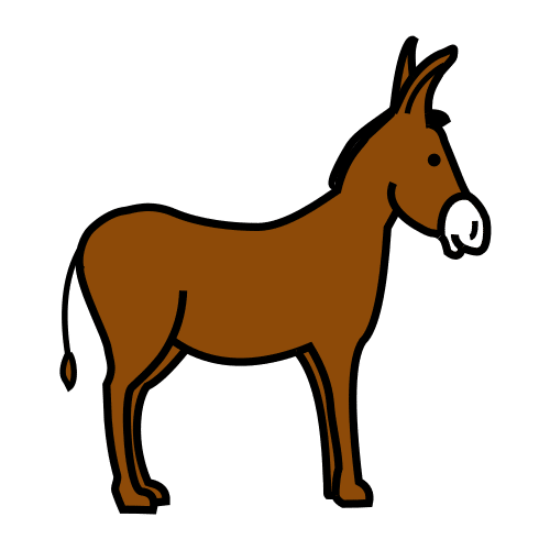 Pictograma de burro para niños con TEA