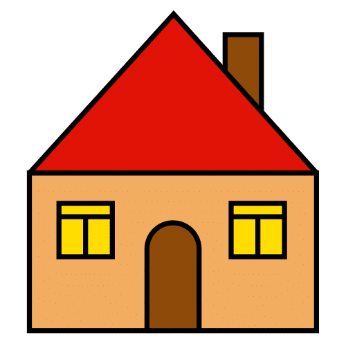 Pictograma de casa para niños con autismo y TEA
