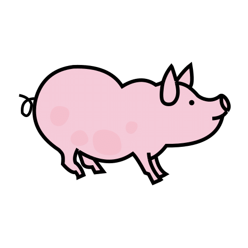 Pictograma de cerdo para niños con autismo y TEA