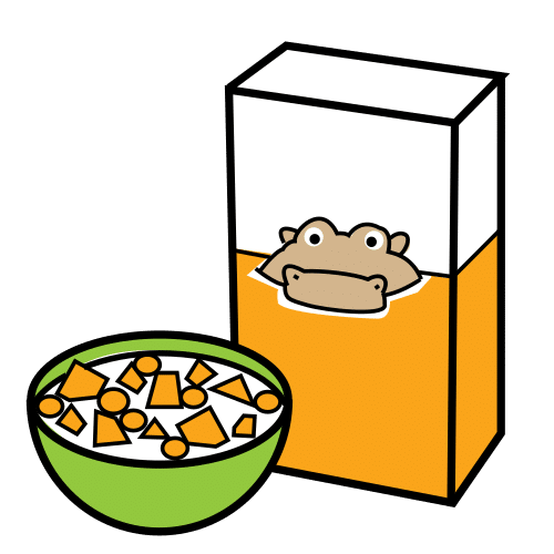 Pictograma de cereales para niños con TEA