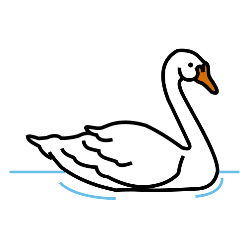 Pictograma de cisne para niños con TEA