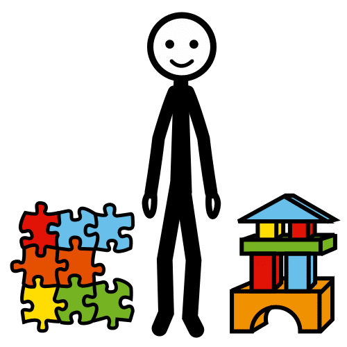 Pictograma de jugar para niños con TEA