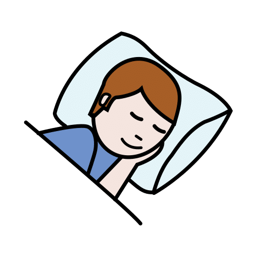 Pictograma de dormir para niños con autismo y TEA